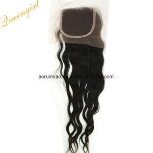 Wholesale 4*3.5 Top Lace Cheap Virgin Natural Wave Burmese Human Hair Closure