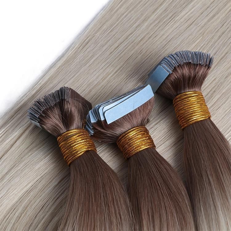 Cambodian 100% Raw Human Hair Straight Tape in Hair Extension