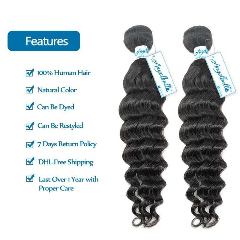 Angelbella New Styles Romance Wave Hair Bundles 1b# Remy Hair Weft