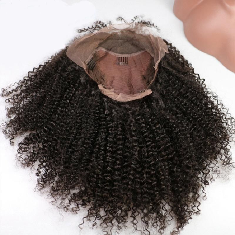 Wholesale Afro Kinky Jerry Curly Front Full Lace Human Hair Wig