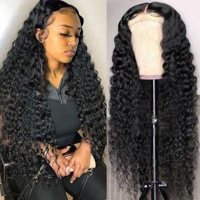 Cuticle Aligned Natural Human Hair Deep Wave HD Lace Frontal Wigs Grade 12A Peruvian Vietnamese Wigs