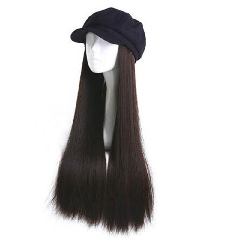 Summer Fashion Female Long Curly Hair Peaked Wig Hat