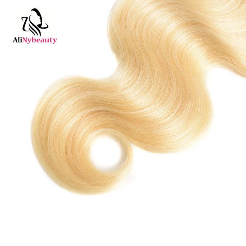 Alinybeauty Wholesale Brazilian Body Wave 613 Human Hair Bundles with Closure