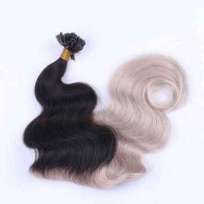 Machine Made Remy Human Fusion Hair U Nail Tip Natural Wave Pred Bond Keratin Human Hair 20&quot; 1g/S 18 Colors