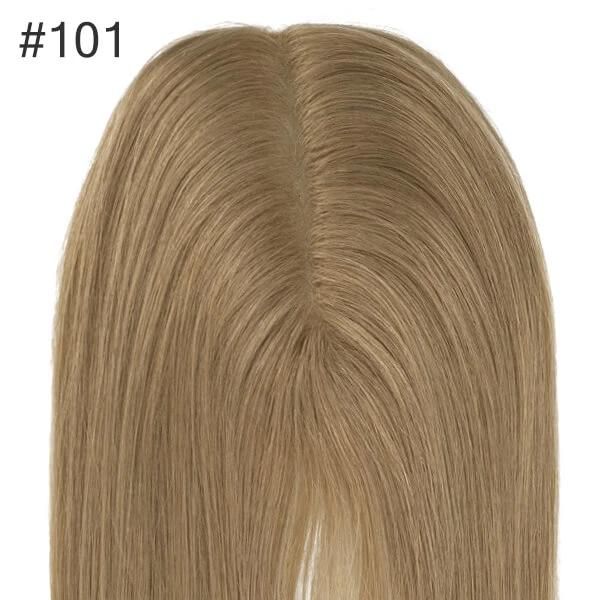 Natural Straight Stock PU with Ribbon Hair System Mongolian Remy Hair for Women New Times Hair