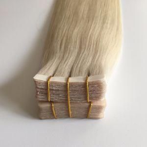 60# Straight Us Tape PU Weft Virgin Remy Human Hair Extensions