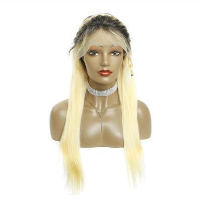 Glueless Full Lace Wig Ombre 1b/613 Brazilian Remy with Baby Hair Blonde Full Lace Wig for Black Women Prepluked Hairline Wigs