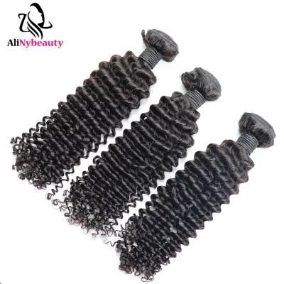 Top Quality Raw Virgin Cuticle Aligned Hair Deep Wave Human Hair Bundle Virgin Hair Raw Unprocessed Wholsale Hair Extention