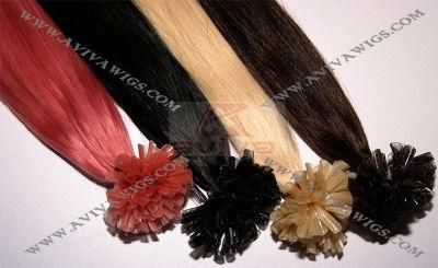 Pre Bonded Keratin Tip Human Hair Extensions