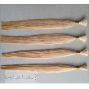 Blond Silky Straight Virgin Remy Cuticle Hair Extensions Bundles Hair Bulk