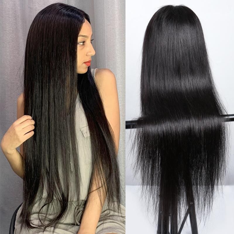 Kbeth Human Hari Wig Ladies Brazilian Full Lace Silky 100% 12A Remy Unprocessed Good Quality Straight Straight Silk Top Swiss HD Base Transparent Wigs for Woman