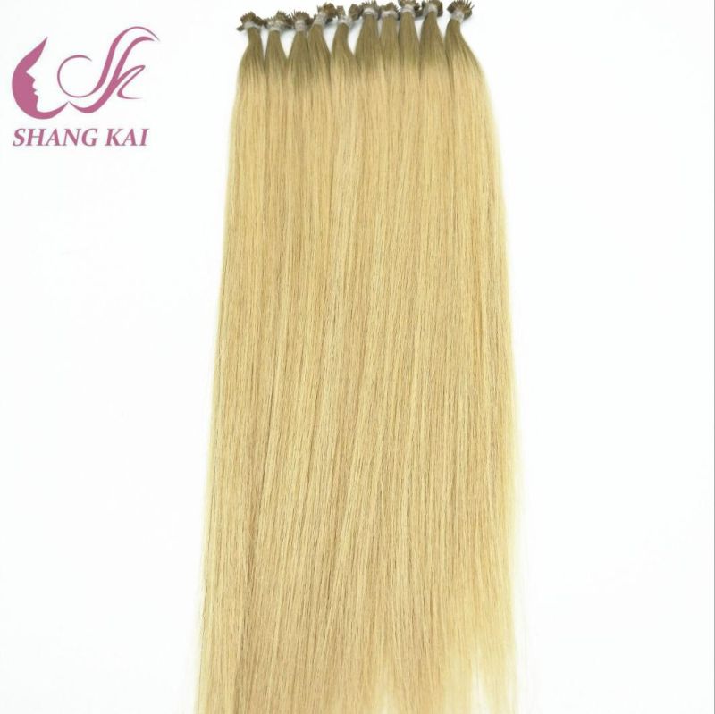 Direct Factory U Tip/Nail/Flat Tip Hair Extension Indian Hair, Flat Tip Human Hair Extension Double Drawn