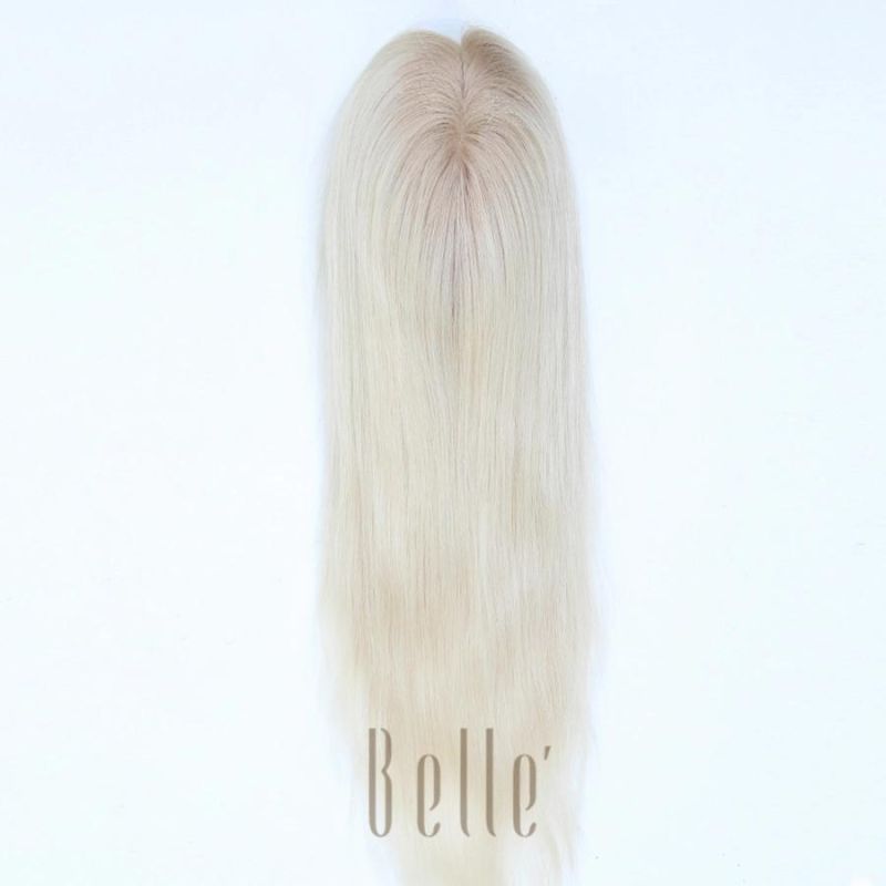 T Color Natural Looking 100% Virgin Hair Topper for Hair Loss People