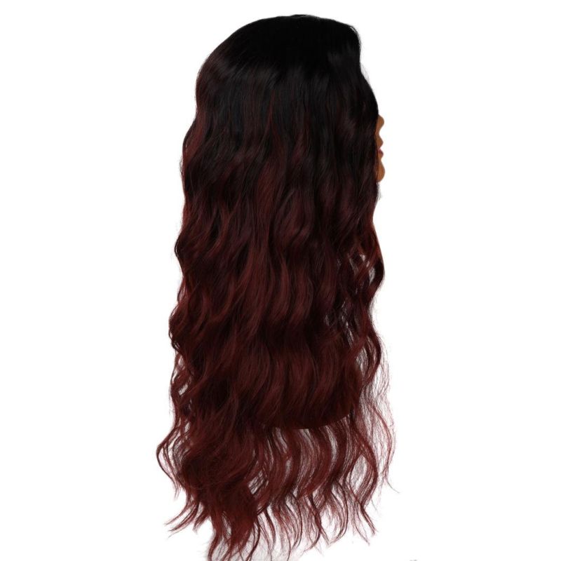 Natural Hairline Glueless Heat Resistant Long Natural Wave Synthetic Wigs