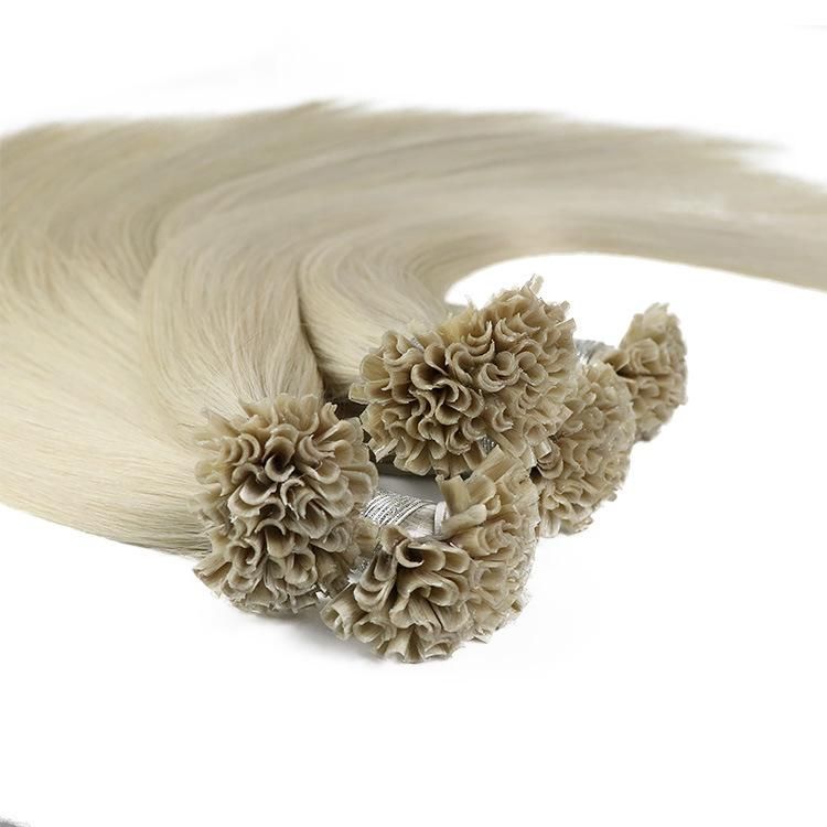 12A Human Hair Straight 100% Human U Tip Hair Extensions #60A