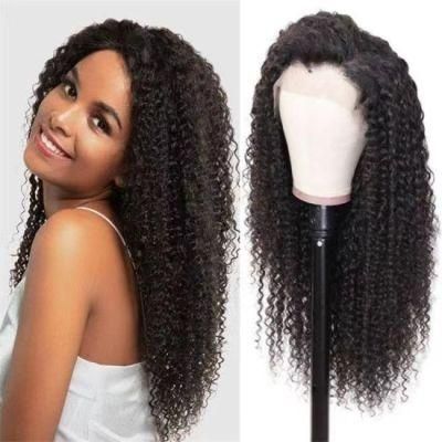 Kbeth Brazilian Natural Raw Remy Cuticle Aligned Thick Human Hair Woman Regular Kinky Curly Hair Lace Clsoure Frontal Wig in Stock