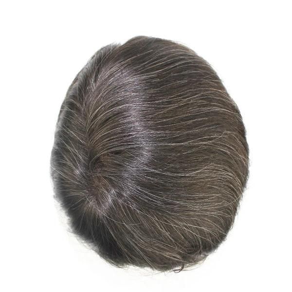 Lw640: Human Hair Fine Mono PU Coating Hairpiece for Men