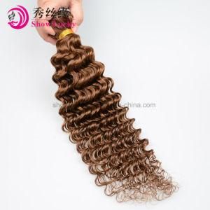 Wholesale Weaving Hair Extension Cuticle Remy Virgin Chinese Human Hair Deep Wave Brown Color