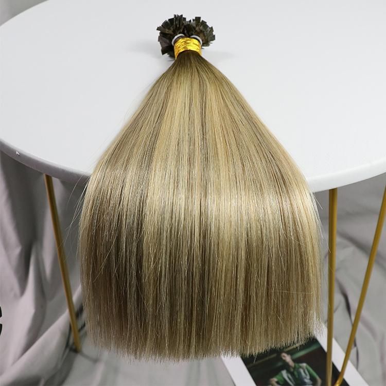 12A Brazilian Cuticle Aligned Keratin Flat Tip Hair Extension Highlight Color
