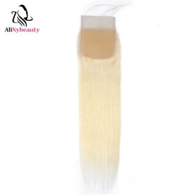 Wholesale Raw Indian Hair Blonde Color 613# Lace Closure