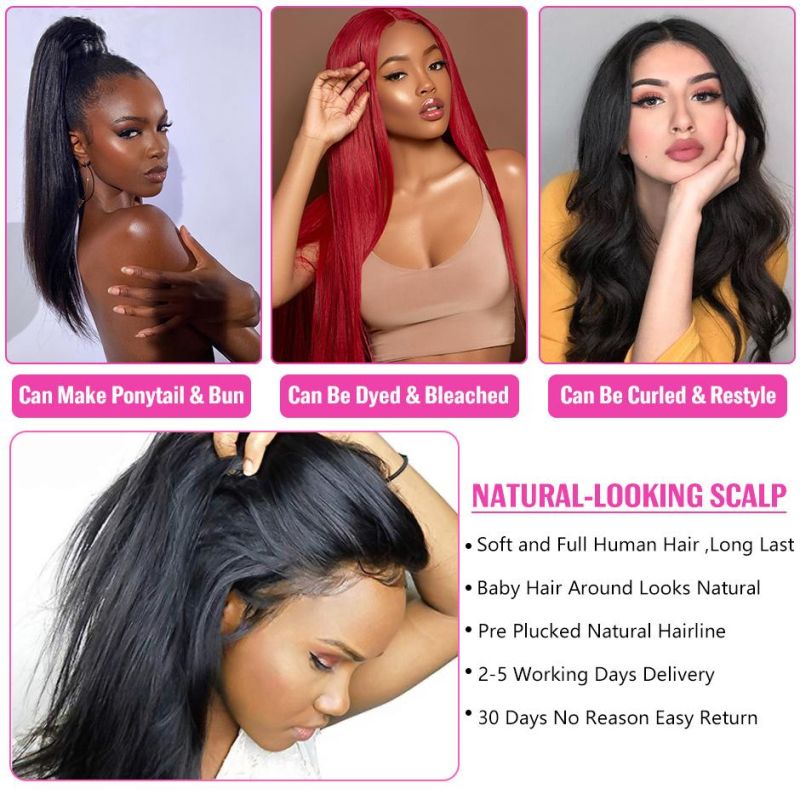 8 Inch HD Transparent Lace Wigs 13X4lace Front Human Hair Wig Remy Brazilian Straight Lace Frontal Wig
