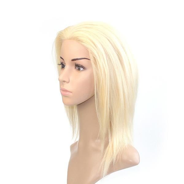 Lx054 Chinese Hair Blond #613 Machine Made Mono Top Wig for Women