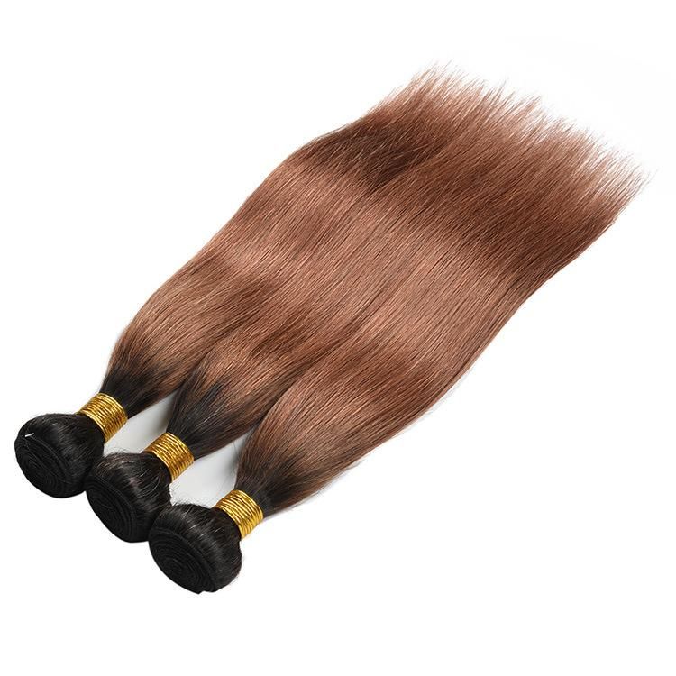 Wholesale Brazilian Hair Weave Silky Straight Bundles Human Hair Extension #T1b/30