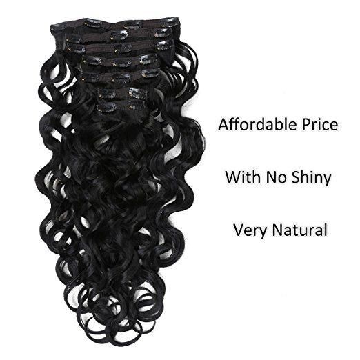 Brazilian Hair Extension Body Wave Clip in Human Hair Extension (AV-CH140-22-2)