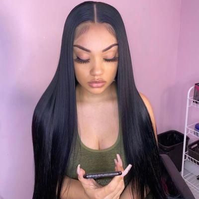 Alinybeauty Hot Unprocessed Silky Straight Full Lace Human Hair Wig, 13X6 Transparent Thin HD Lace Front Wig, Lace Top Frontal Wig Human Hair
