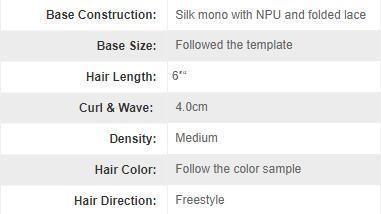 Lw457 Silk Mono Durable Hair Replacement