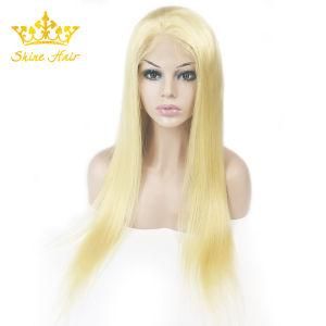 100% Human Full Lace Wig with Blonde Color Hair Straight