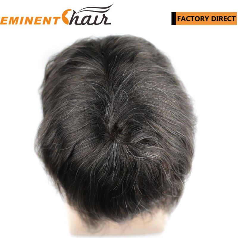 Fine Welded Mono Human Hair Men′ S Hair Piece Toupee