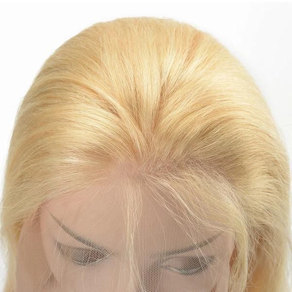 Women Lace Front Wig Blond Color Natural Hair Toupee