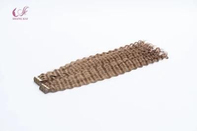 100% Human Hair Deep Wavy Tapes Remy Hair Extension