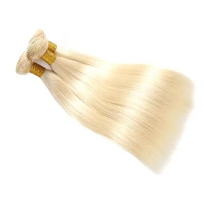 Peruvian Straight Hair Weave #613 Blonde Non Remy Hair Bundles 100% Platinum Human Hair Extension