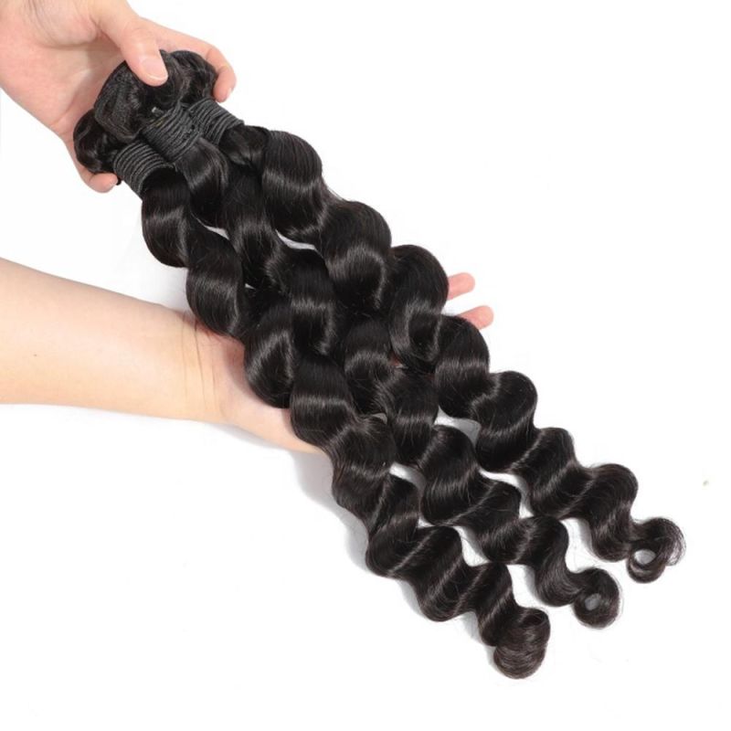 Kbeth Virgin Hair Bundle 4*4 Deep Loose Wave Closure 12-22 Inches 10A Grade Brazilian Full Soft Deep Wave Bundles Wholesale