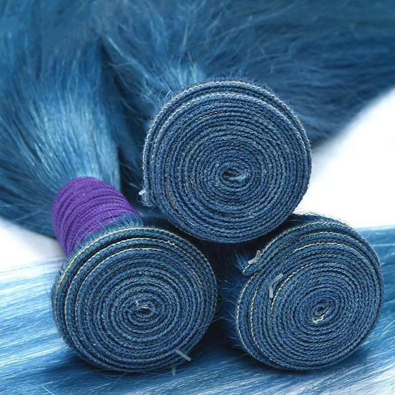 Human Virgin Hair Body Wave Curly Black Color Top Quality Grade Remy Hair Thick Weft Bundles Custom Blue 8-30 Inch Hair Extension Factory Wholesale Price