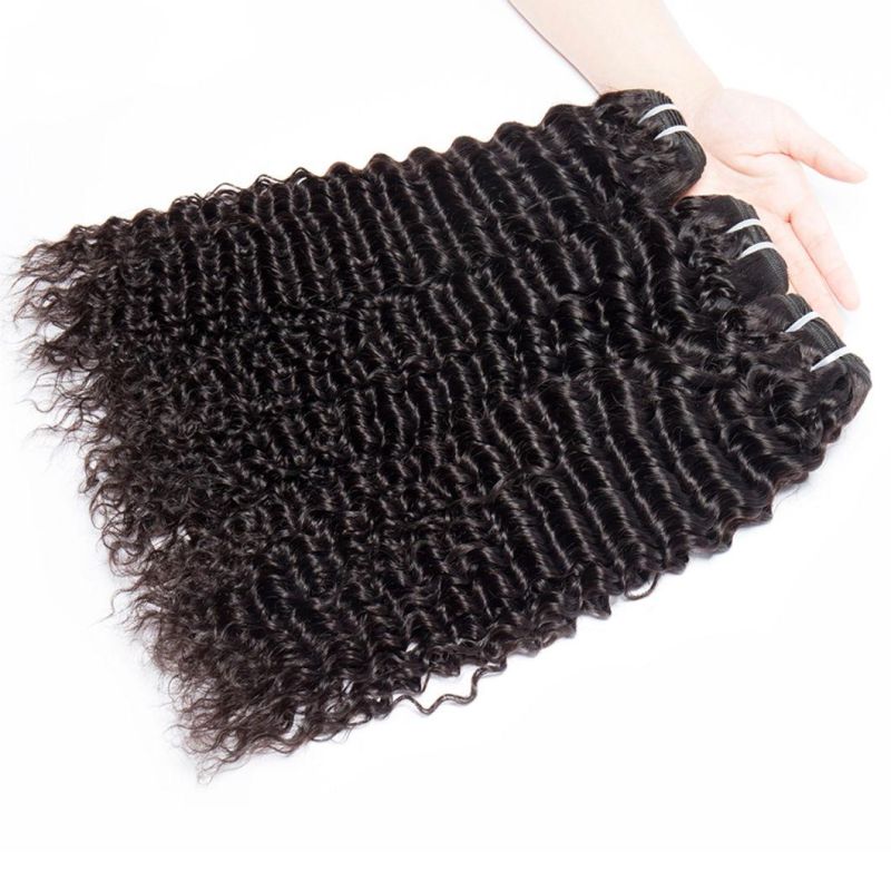 High Quality Deep Wave Human Hair Bundles Wave Brazilian Hair Bundles Remy Hair Weave Curly Human Hair Bundles 26 Inches