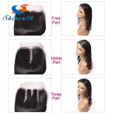 Unprocessed Virgin Brazilian Hair Closure Body Wave 4*4 Closure