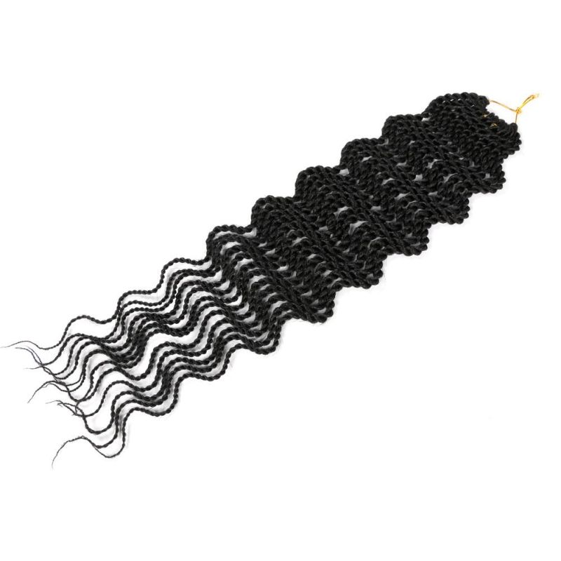 18inch 15 Strands Wavy Senegalese Twist Crochet Braiding Goddess Hair Extensions