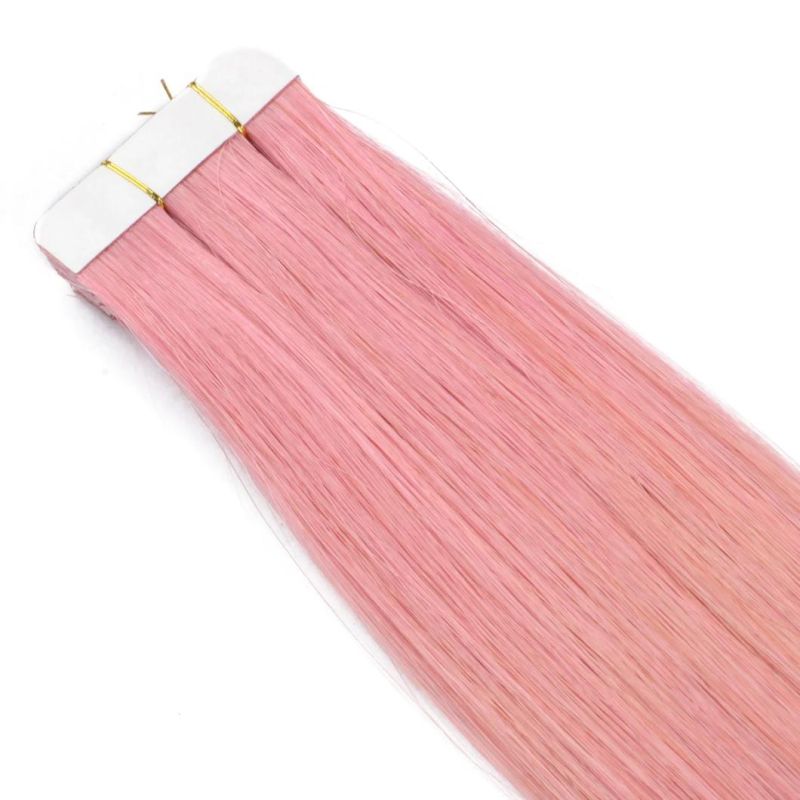 20PCS Straight Skin Weft Natural Hair Remy Tape Human Hair for Woman Extension Skin Weft Machine Human Hair Adhesive