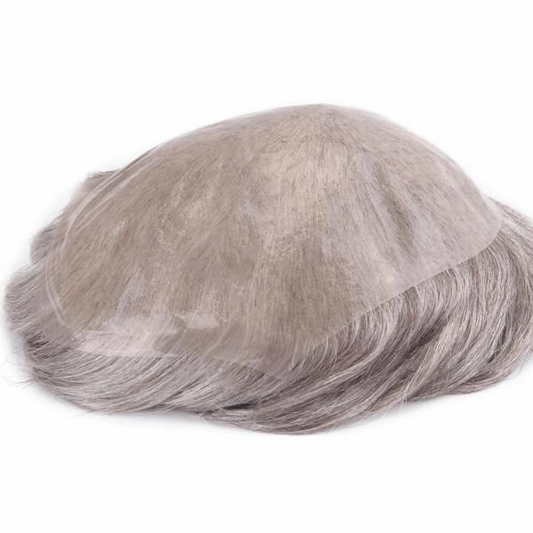 Delicate Lift Injected Super Thin Skin Base Gray Male Hair System