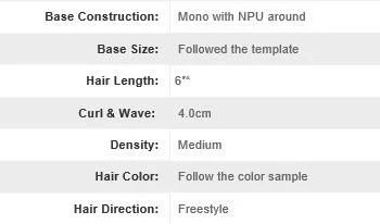 Mono with PU Coating Around Fashion Highlight Color Hair Systems