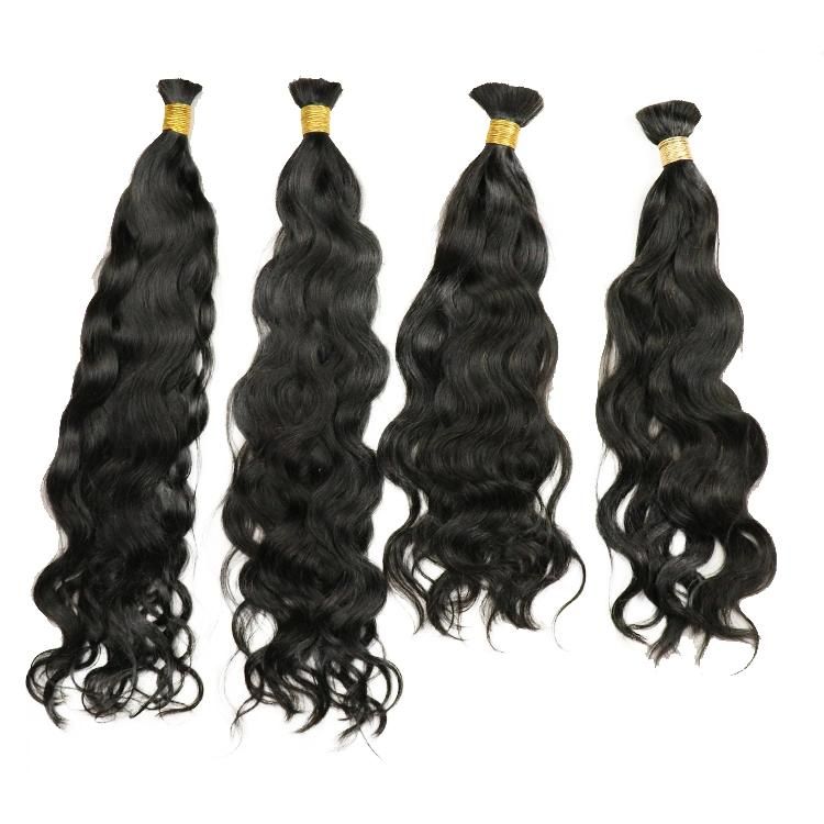 Wholesale Indian Human Hair Bundles Virgin Hair Bulk Braiding Hair Extension