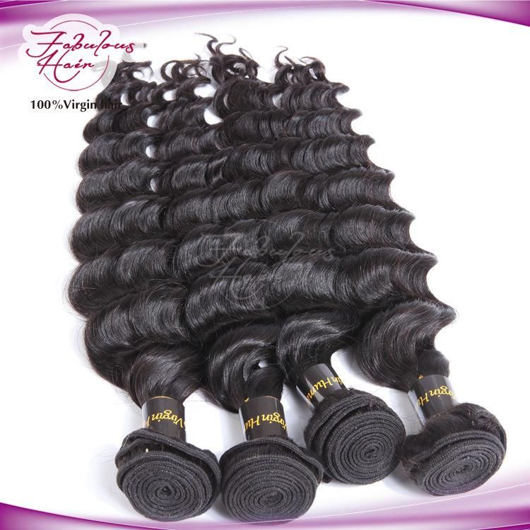 Cuticle Aligned Virgin Human Hair Loose Curly Bundles with Closure