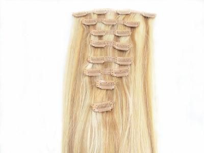 on Sale 100% Human Hair Clip in Hair Extensions 16inches