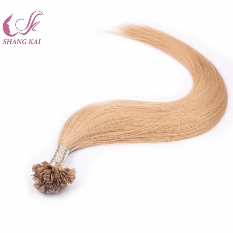 Top Quality Wholesale Brazilian Hair Weave Bundles Flat Tip Hair Extension, Ponytail Human Hair