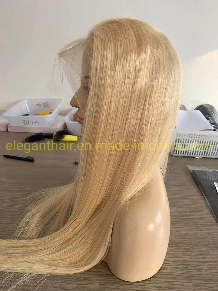 Water Wave Lace Front Wig 613 Blonde Straight Brazilian Human Hair Wig