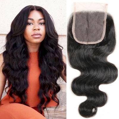 Hot Selling 4X4 Lace Closure, Straight Virgin Human Hair Lace Closure, Wholesale Brazilian Hair Swiss Lace Closure