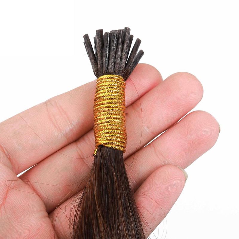I Tip Indian Hair Extensions Baby Hair Virgin Full Cuticle Aligned Micro Faux Locs Raw Hair